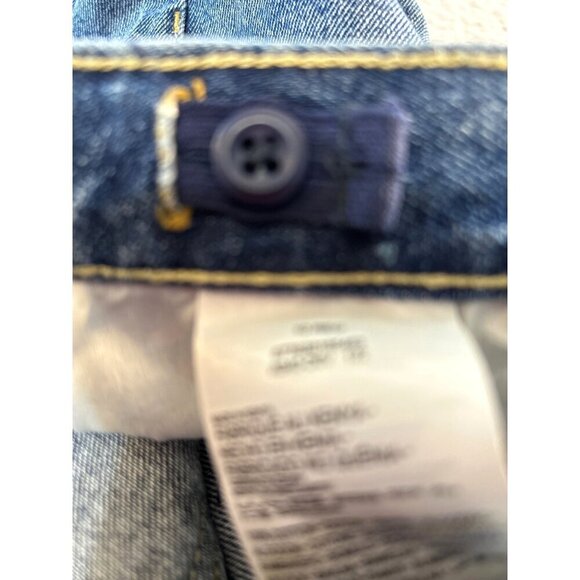 Levi’s Girls Shorts Jean 5 pocket Lace Hem Med Wash Size 10 R - Picture 6 of 7